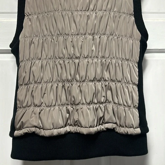 CALVIN KLEIN PERFORMANCE QUILTED PUFFER VEST Full Zip Taupe & Black Size XL - Picture 4 of 12